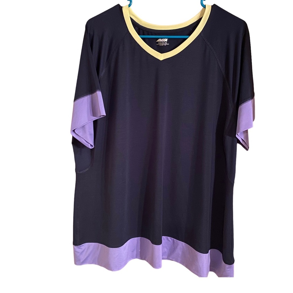 AVIA Women's Sz 3XL V-Neck Pull Over, Navy, Purple, Lime Green. NEW